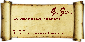 Goldschmied Zsanett névjegykártya